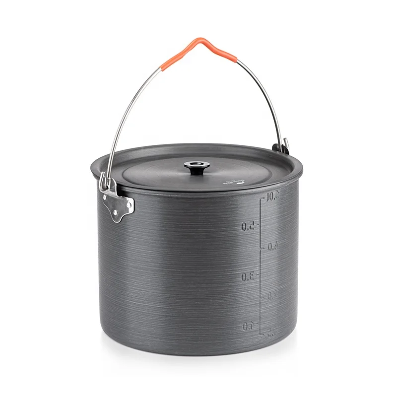 Naturehike outdoor picnic 6L 10L Large Capacity Aluminum Alloy Camping Equipment Cookware Cooking Hanging Pot