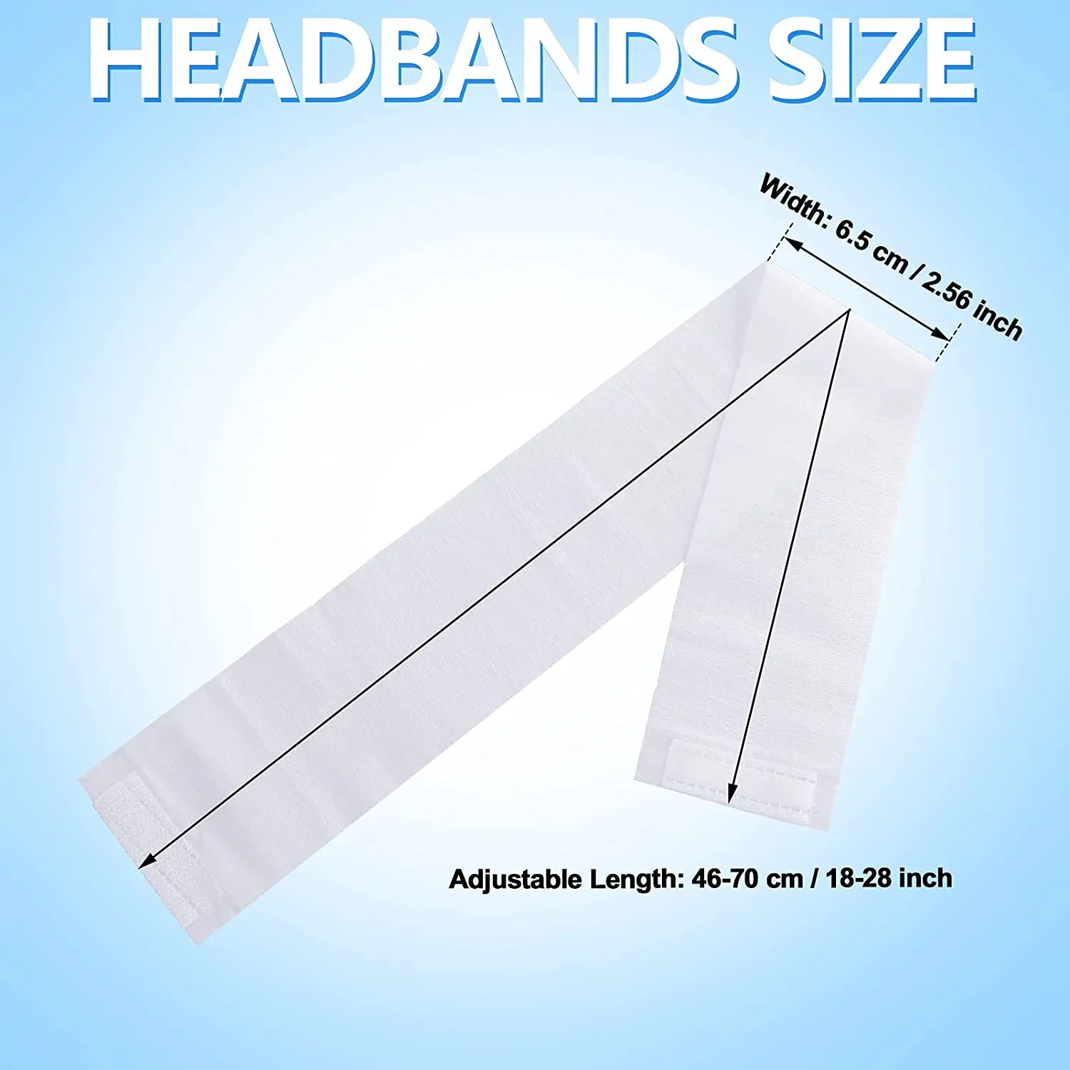 Disposable Spa Elastic Headbands Stretch Non-Woven Women Facial Headband Soft Skin Care Hair Band With Convenient 4