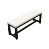 Black steel frame with white upholstery [Upgraded Version]