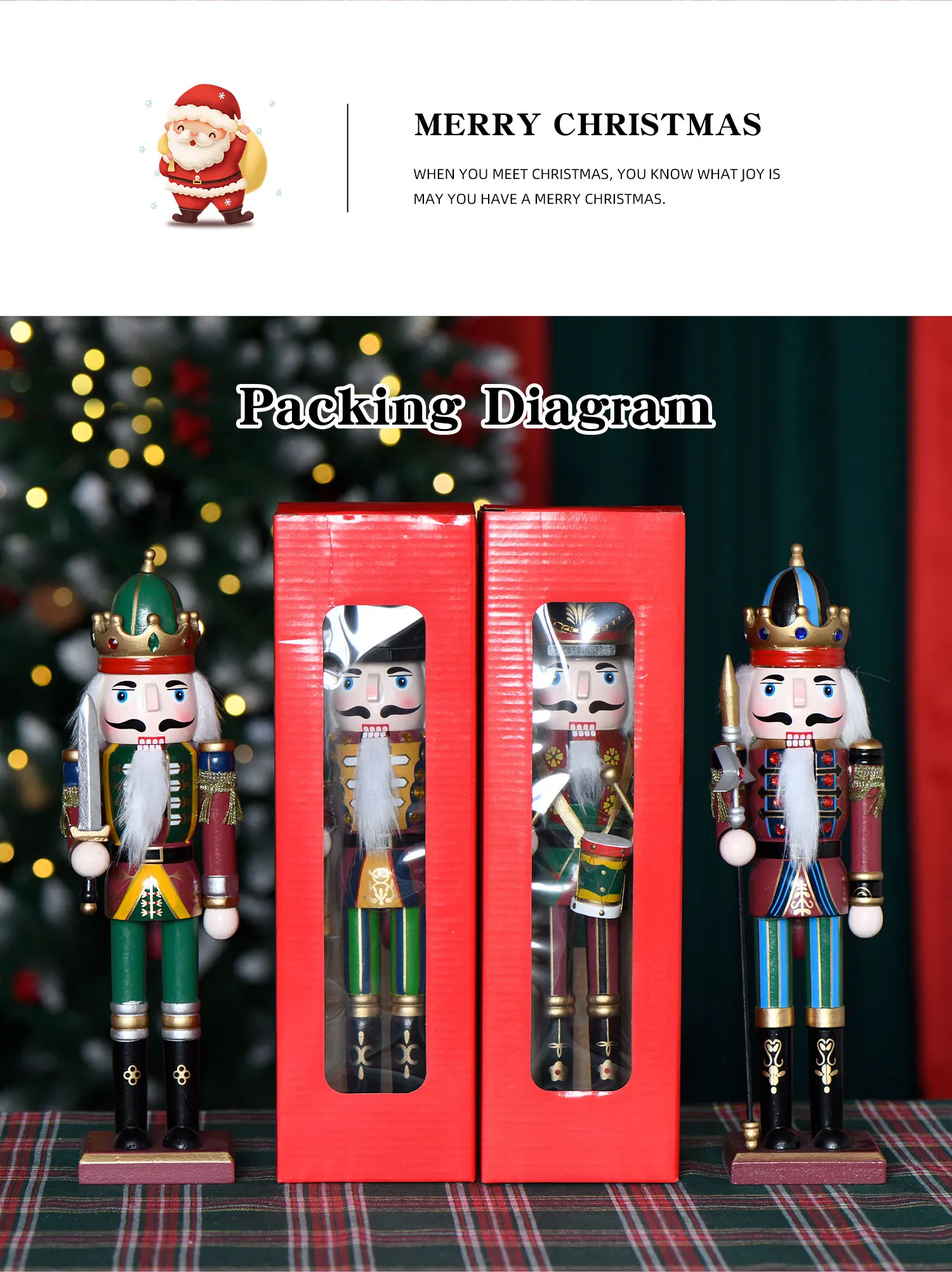 Wholesale Bestselling Traditional Wooden 12 Inch Christmas Nutcracker