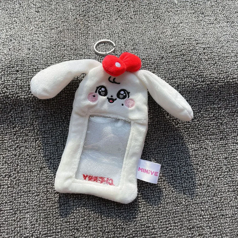 KPOP IVE MINIVE Cartoon Figure Plush Card Holder Keyring