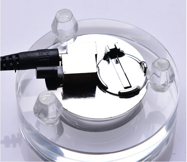 Круглый маленький многоцветная светодиодная с украшением в виде кристаллов свет база для отображения k9 прозрачного хрусталя светодиодной базой