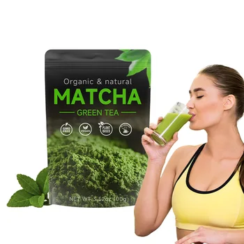 Chinaherbs Organic Natural Matcha Green Tea Powder with Private Label ventre plat te matcha ceremonial japan matcha green tea