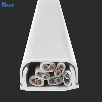 Decorative insulated weatherproof electrical 24*12mm white cord covers high quality pvc trunking plastic square cable gutter
