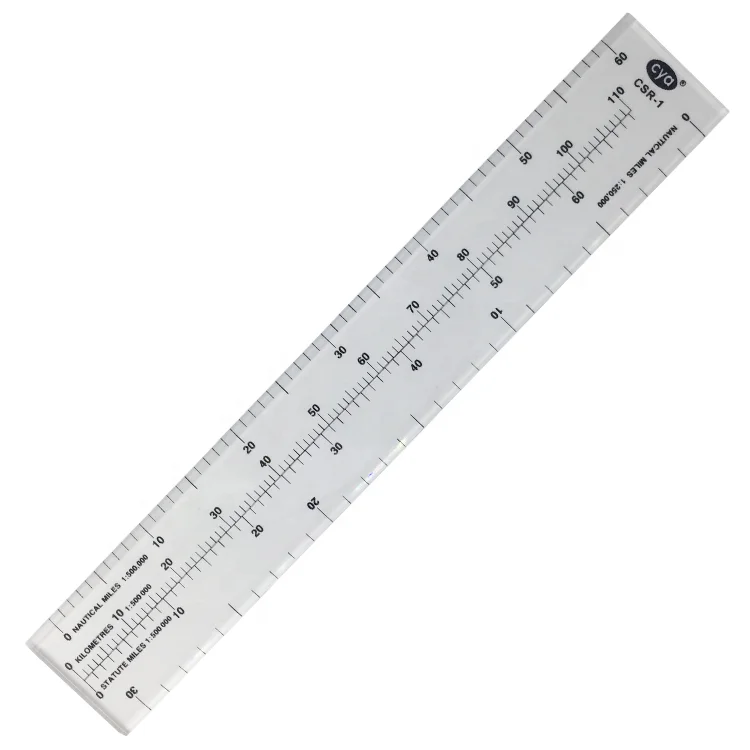 24cm Scale Ruler for pilot Students Professional Flexible Plastic Measuring