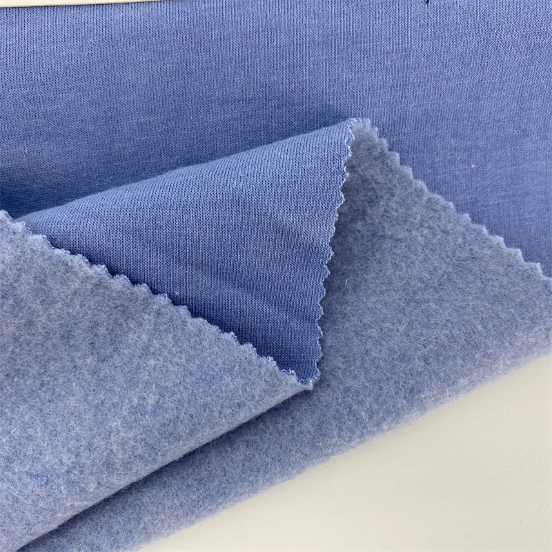 Оптовая продажа от производителя 80/20 хлопок/полиэтиленовая махровая флисовая ткань для спортивной