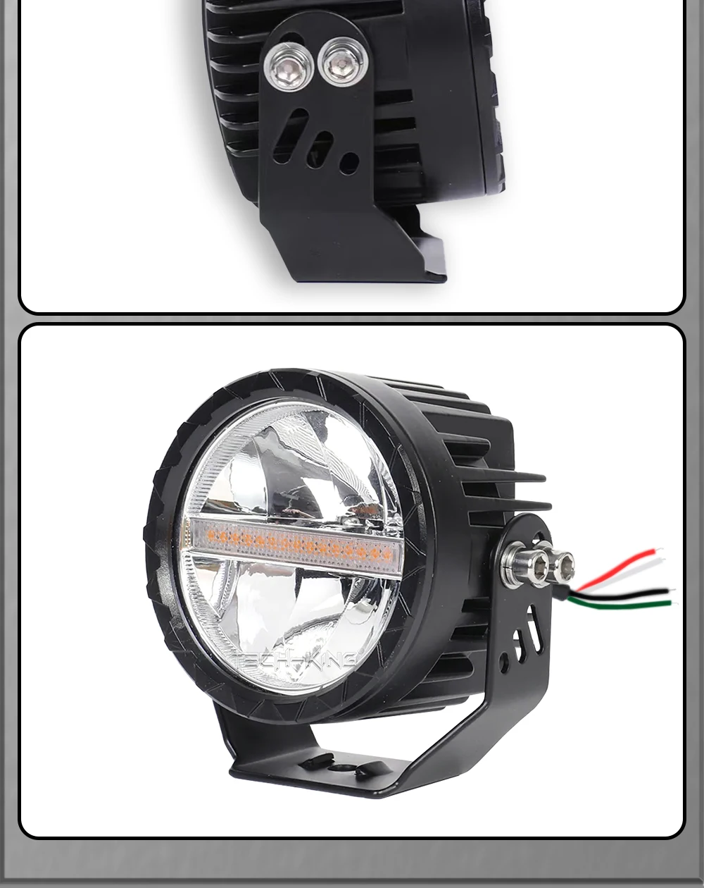 TK 3.5 Inch White Yellow Optional High Low Beam Car SUV Offroad Motorcycle ATV UTV BUS Truck LED Work Driving Head Fog Light For