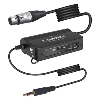 COMICA LINKFLEX AD1 LinkFlex XLR Interface Preamp Audio Adapter with Real-Time Monitoring for Canon Sony DSLR Cameras