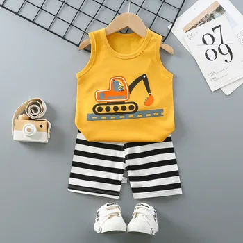 Wholesale summer Baby Boy Clothes Sets Cute Kids Cheap Clothes Set 2 Pcs Kids Clothing Sets