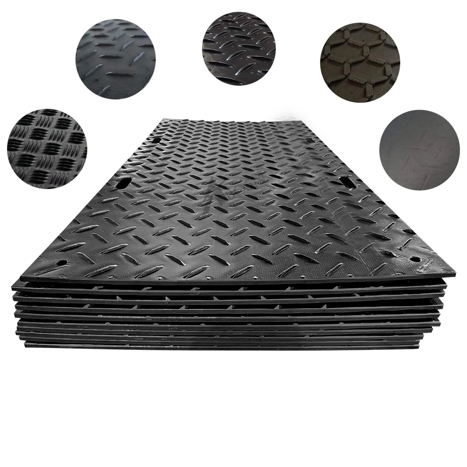 4x8ft Recycled HDPE Ground Floor Protection Mats Construction Plastic Road Plates