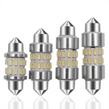 Car Canbus LED Interior Lamp 24SMD 3014 Auto Dome Light 31-41mm Car Reading LED Bulb Canbus Car Interior Light Accessories Auto