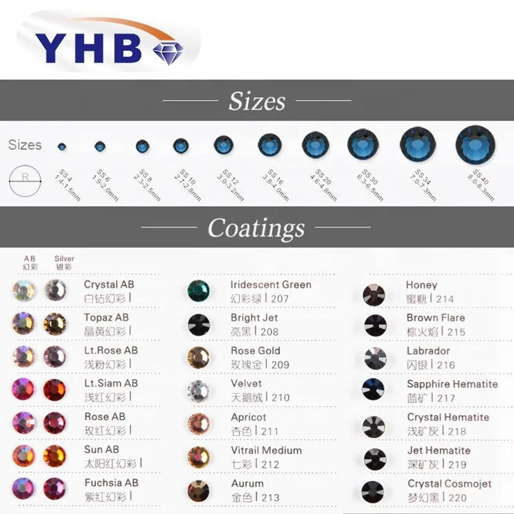 YHB Genuine Austrian Crystal Neckline Design Rhinestones Near Me Wholesale Prices Rhinestone