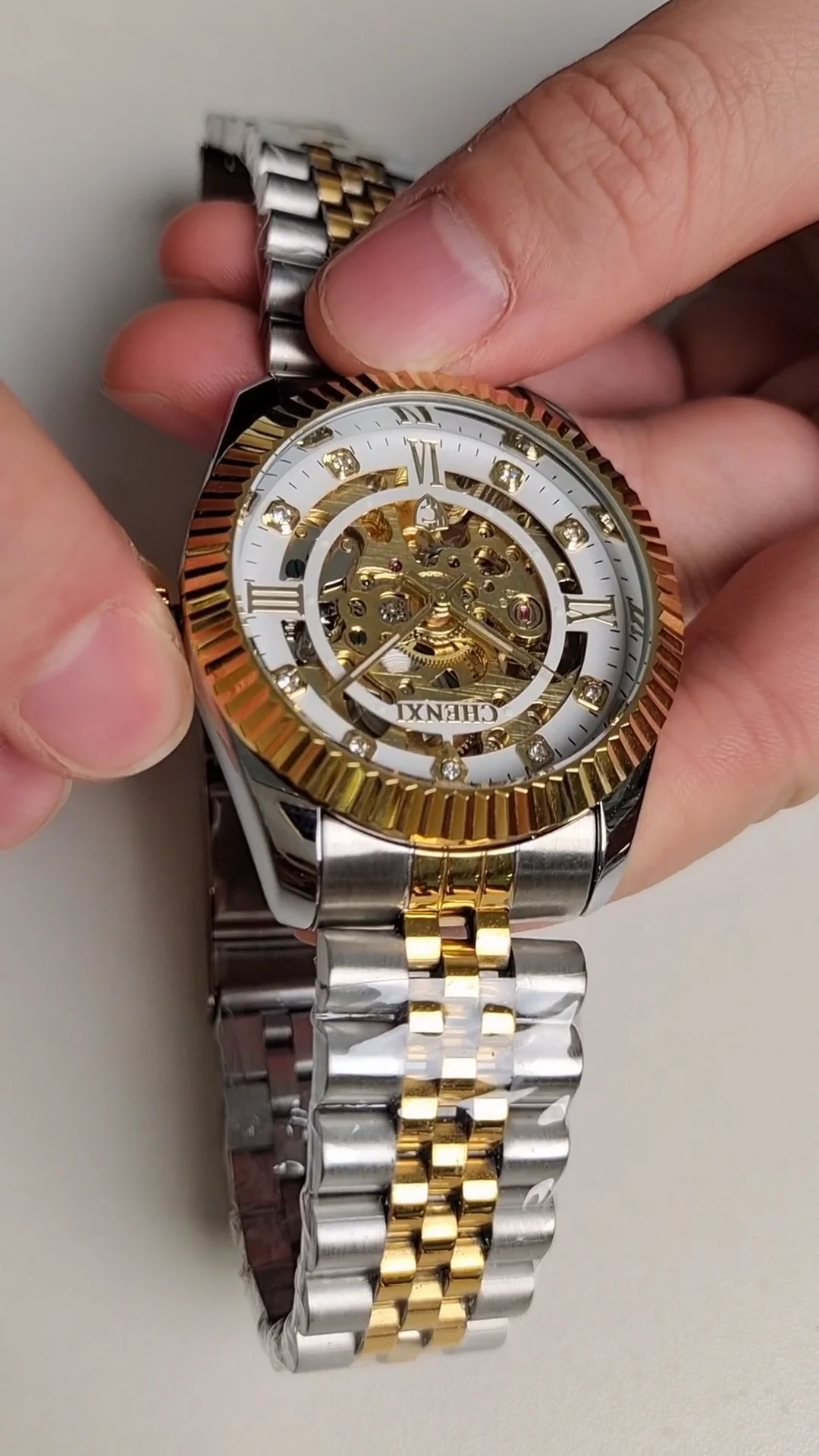 Transparent Skeleton Dial Mens Watch Top Brand Luxury Automatic Fashion Mechanical Watch Clock main image 1