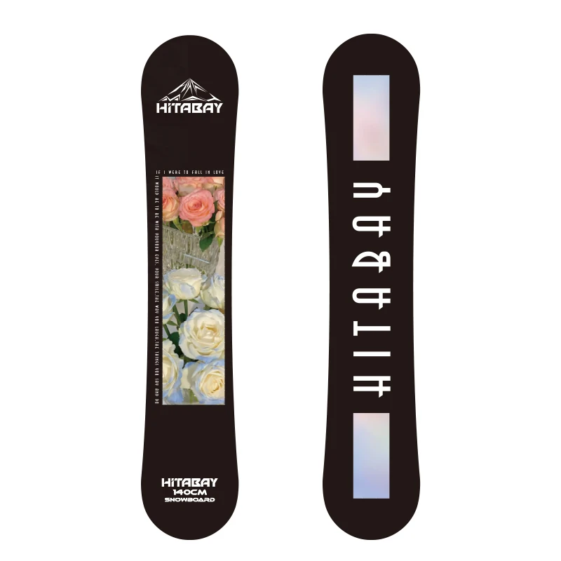 Bluebay Skiing Black Snowboard Double Camber Snowboard Ski Carving