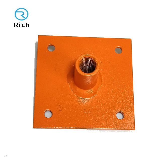 Steel Nut Plates M10  Rectangular-T Nuts Orange Powder Coated M10 M12 M16 Threaded Weld Plates