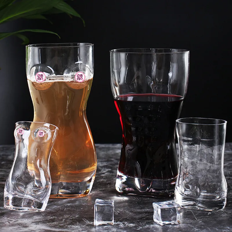 Woman Body Shaped Wine Glasses Sexy Lady Men Durable Double Wall Whiskey  Glasses Wine Shot Glass 60Ml Female Bod