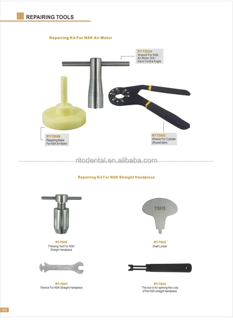 カヴォ高回転エアタービン用歯科ハンドピース修理工具キャップレンチ