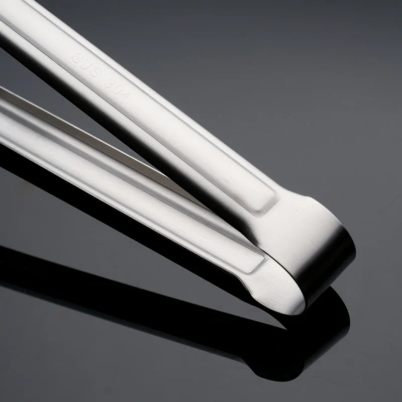 9-12 Inch Stainless Steel Kitchen Cooking Tongs Metal Serving Salad Clipe De Pao Utensils Clip for BBQ Outdoor Picnic