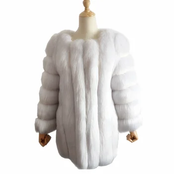 New Style Modern Winter Coat Women Jacket Fashionable Furs Clothing Woman White Fur Coat For Winter