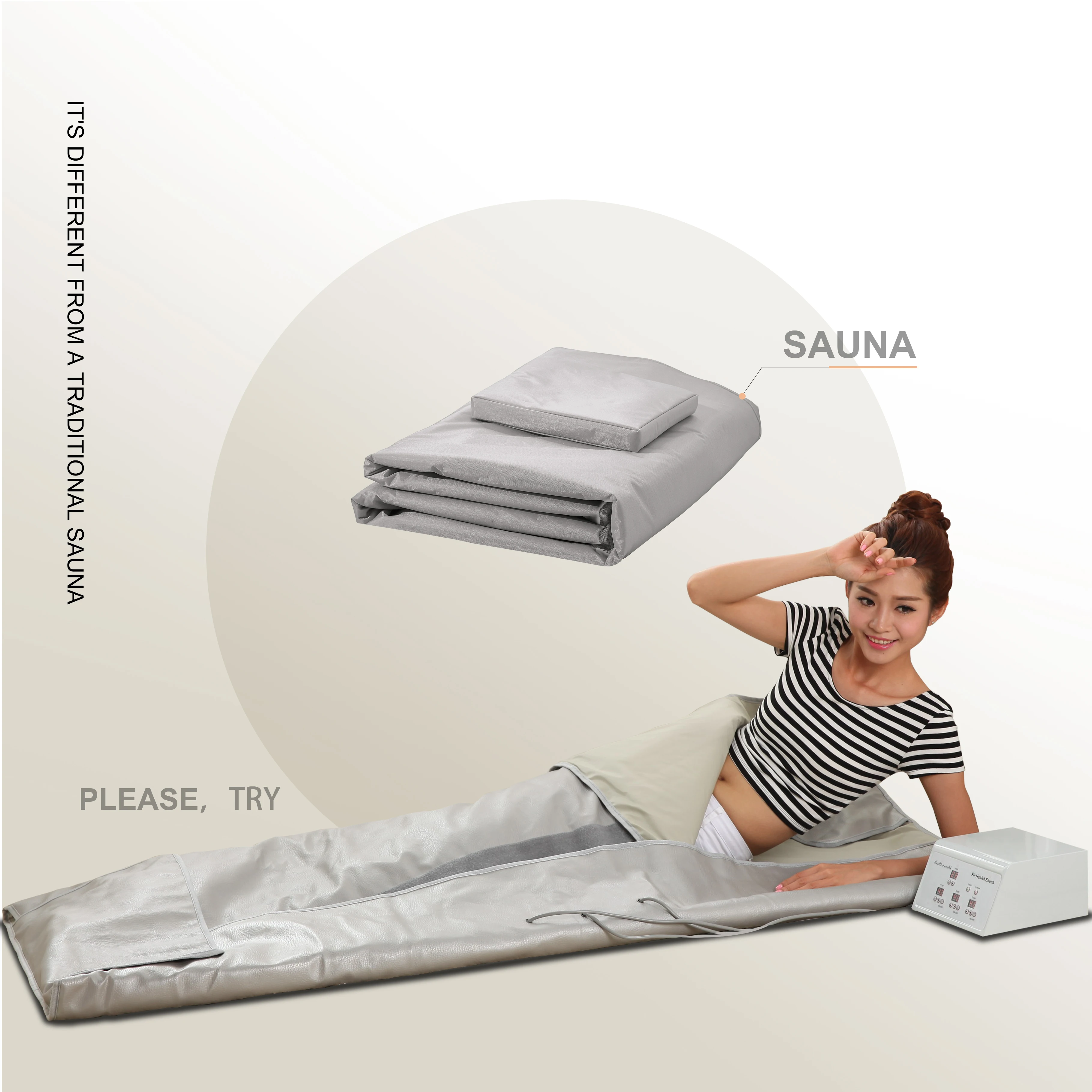 Silver Solid Pu Sauna Blanket 3 Zones Far Infrared Ray Detox Sauna Bag For  Home Spa - Buy Sauna Blanket 3 Zones,Home Spa Sauna Blanket,Far Infrared  Ray Detox Sauna Bag Product on