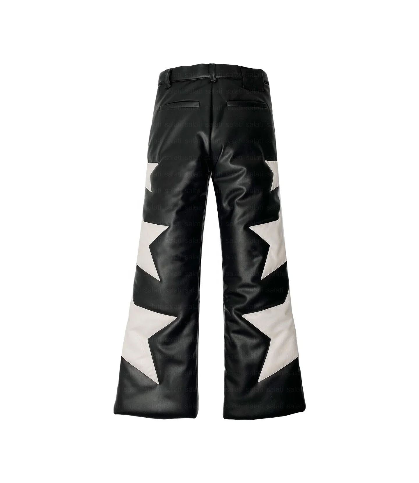 Custom Y2K Down Trousers Pants Nylon Fleece Embroidery Straight Leg Baggy Track Winter Snow Bubble Quilted Puffer Pants for Men gallery 3