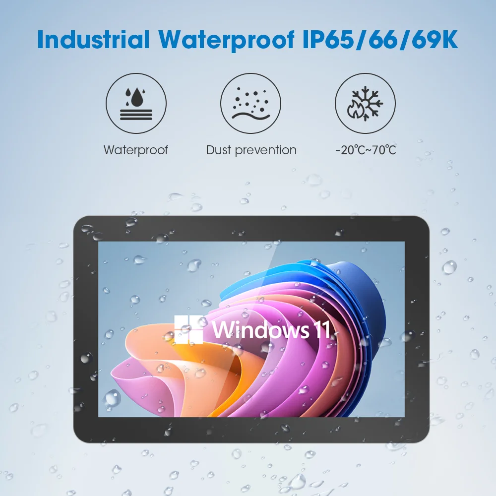 10 Inch Wall Mounted Capacitive Touch Screen Rj45 Wifi Com Rs232 Rs485 ...