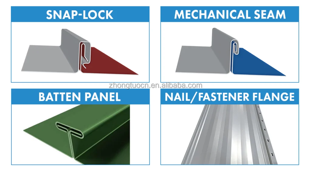 Metal Self Snap Lock Standing Seam Roof Sheet Roll Forming Machine ...