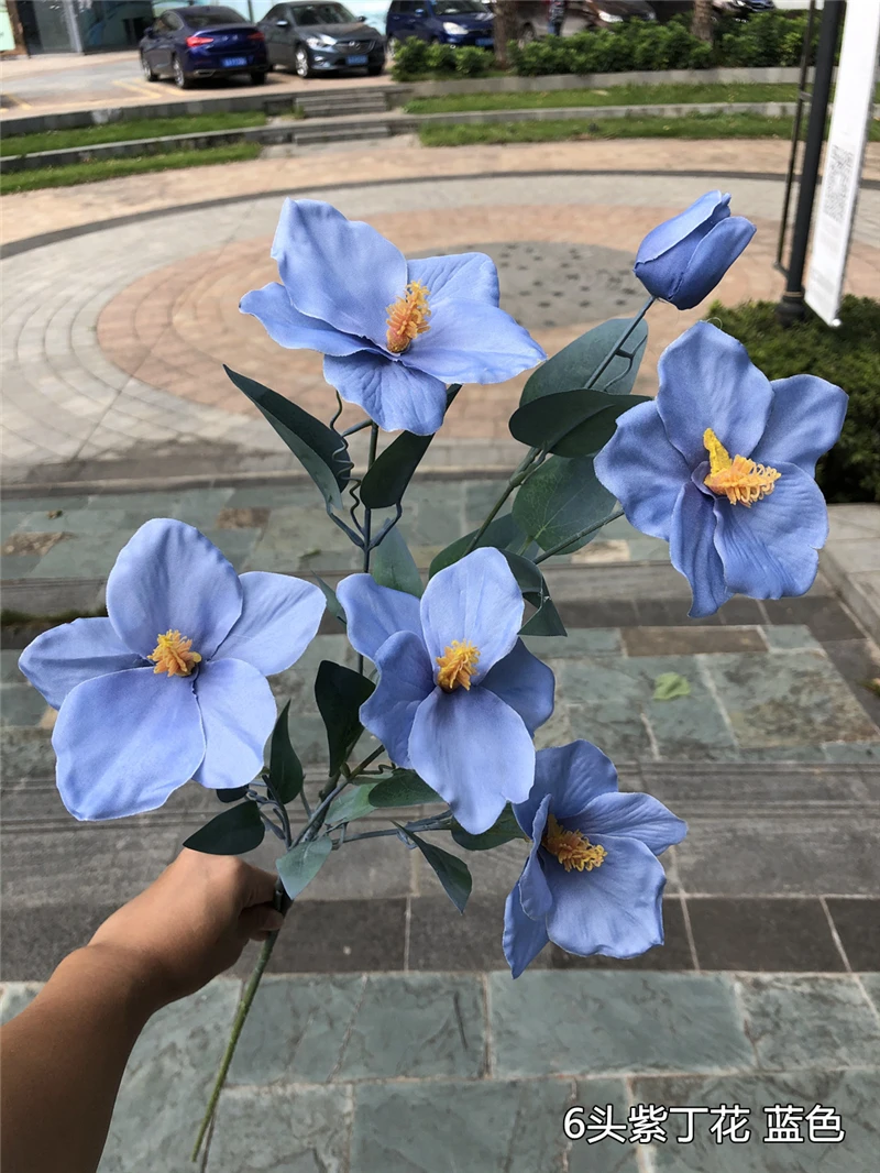 Hydrangea Factory Blue Wedding Flowers Baby Blue Rose Artificial Sky