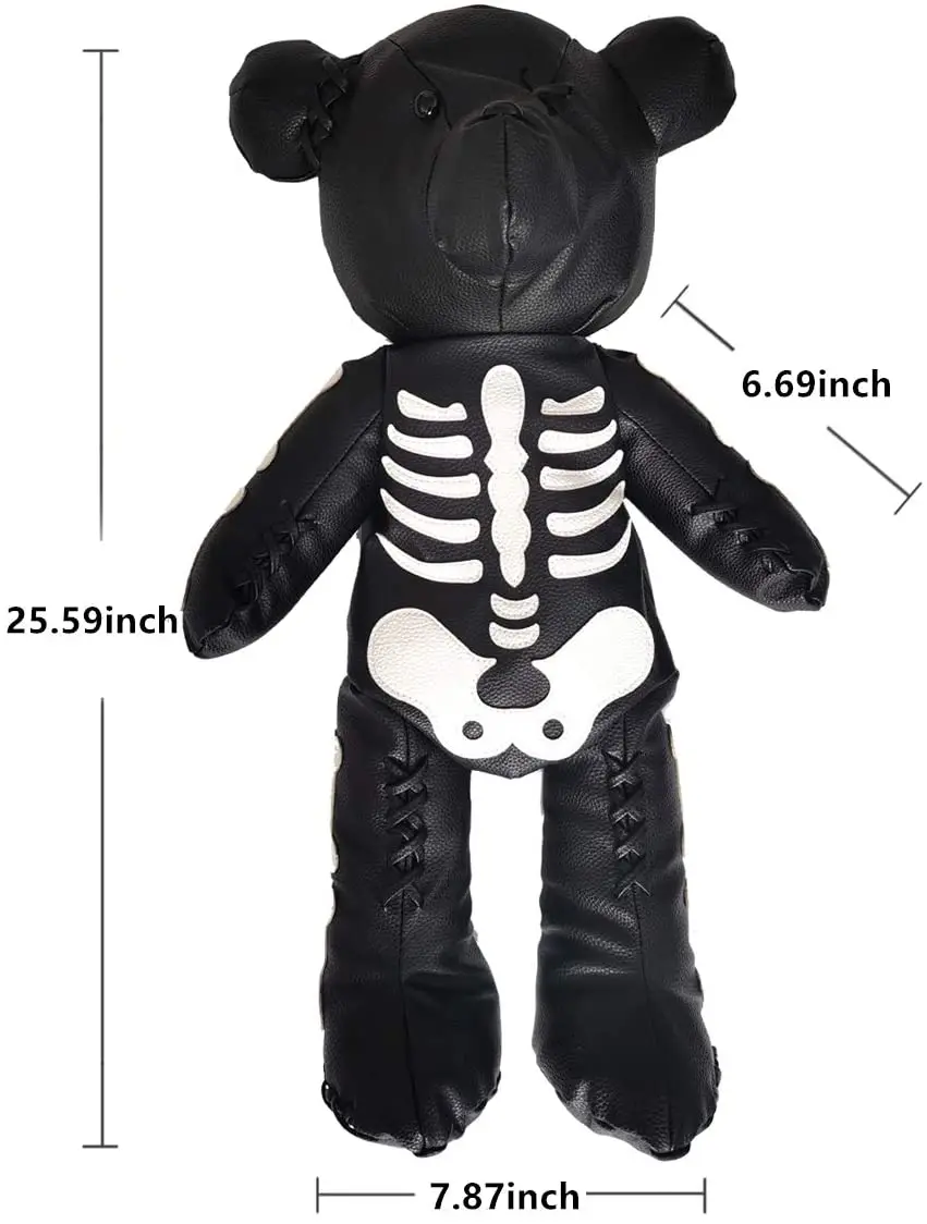 Fashion Skeleton Bear Backpack for Teens - Lightweight Punk  display picture 1