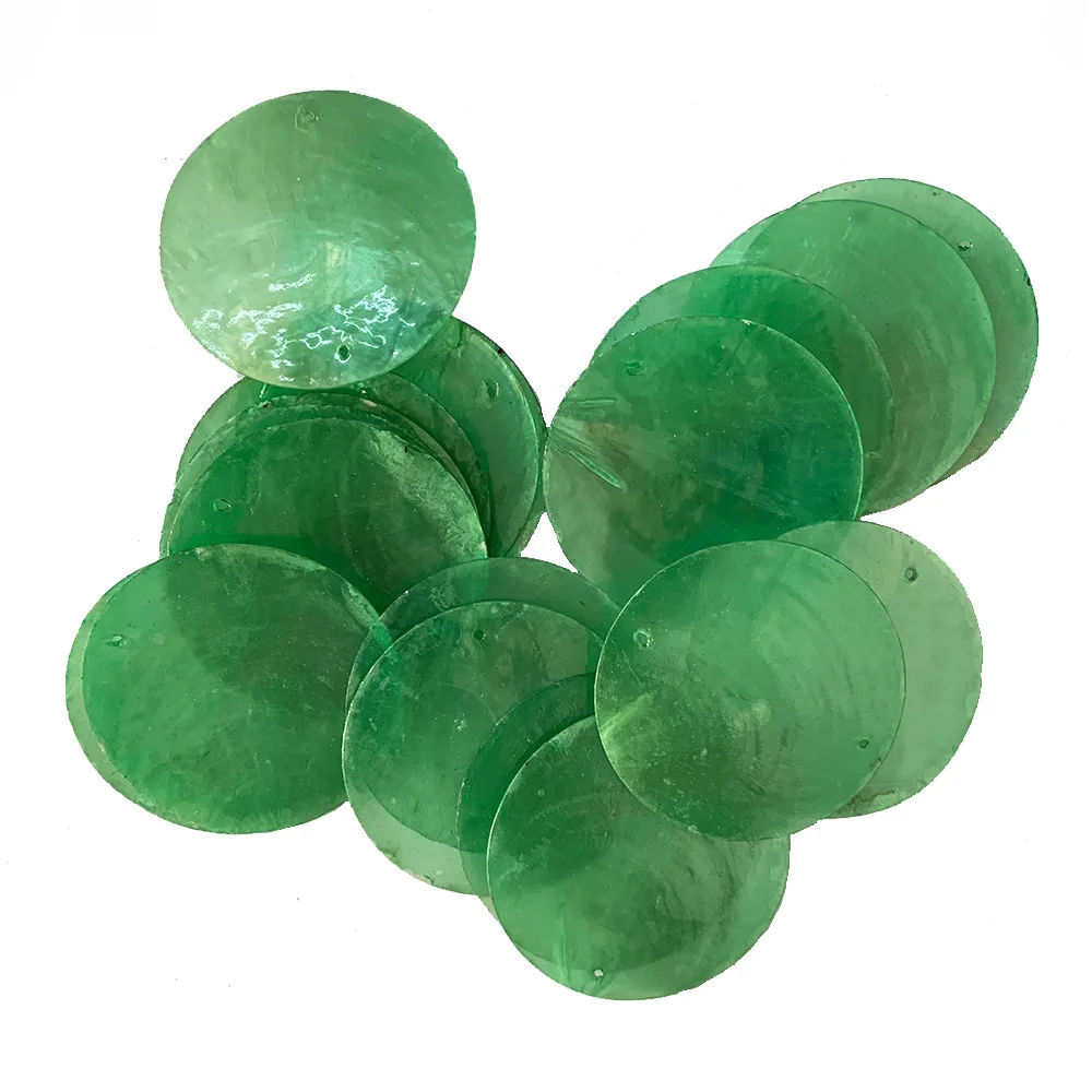 Natural Round Shape Colored Capiz Shell Wholesale Shell Discs for Wind Chimes Home Decor DIY