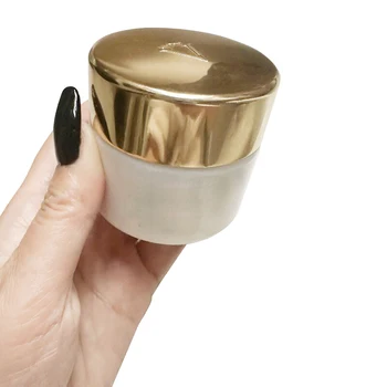 Factory Wholesale Frosted Cream Glass Jar 15G 20G 30G 50G Electroplate Silver Gold Face Cream Empty Cosmetic Packaging Plastic