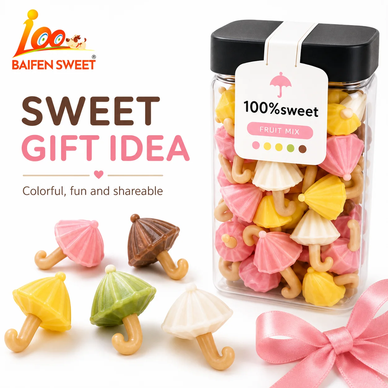Factory Hot Selling Umbrella-shaped Sweet Cookie Children's Biscuit Exotic Snacks Chocolate Biscuits