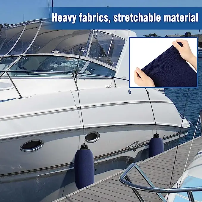 Isure Marine Navy Blue Boat Fender Cover Marine Bumper Covers Premium