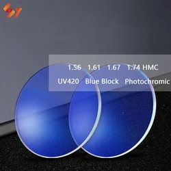 1,56 hmc anti blue light cut block UV420 1,49 1,61 1,67 от производителя CR39 оптические линзы