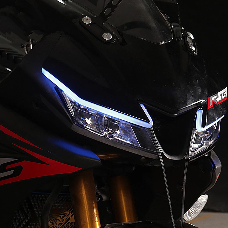 Yamaha R15 V3 Motorcycle Lighting System Accessories Front Headlight Sheet  Stickers Turn Signal Strip Lamp Slice Stickers