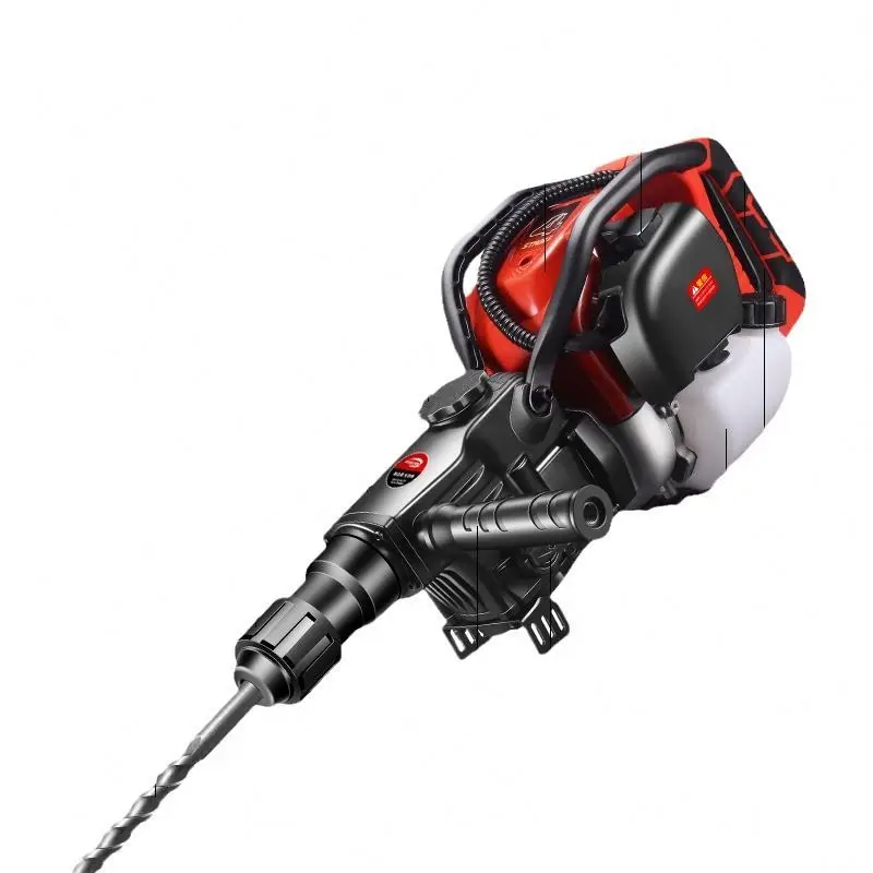 TEBAK 2/4-Stroke Gas Powered Rotary Hammer Drill New Design Drilling Rig Machine Electric Hammer Rock Gasoline Drill