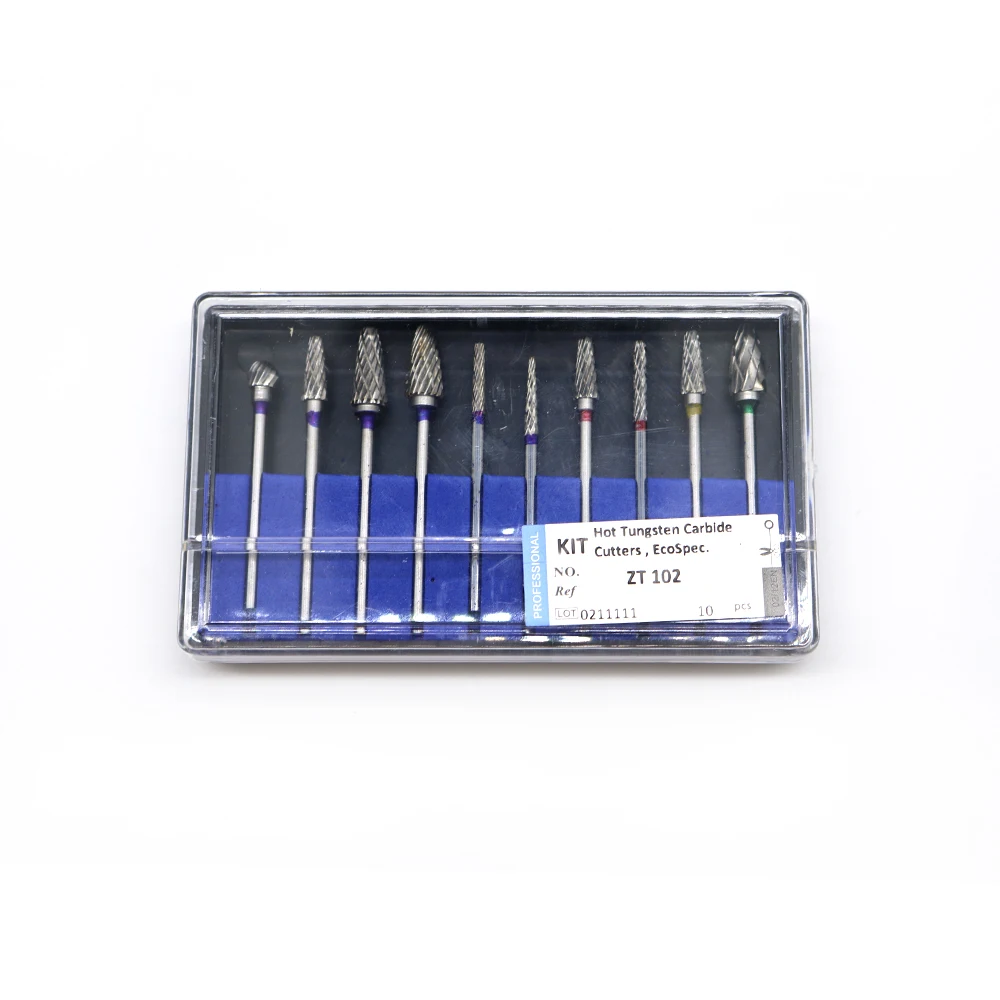Assorted 10 Pcs Dental Laboratory Tungsten Steel Carbide Burs Kit Buy