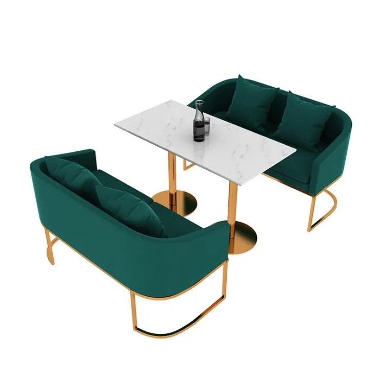 Modern Interior Restaurant Design Metal Furniture Dining Cafe Restaurant Table and Chairs Furniture