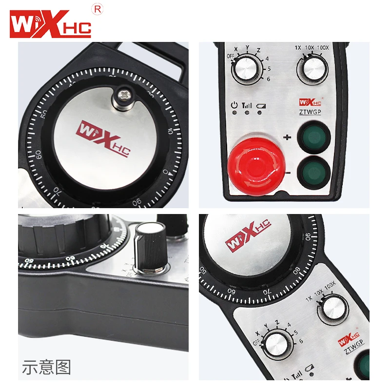 CNC 6 Axes Wireless Remote CNC Controlador  ZTWGP MPG Handwheel with Estop Button Customized Function for Machining Centre