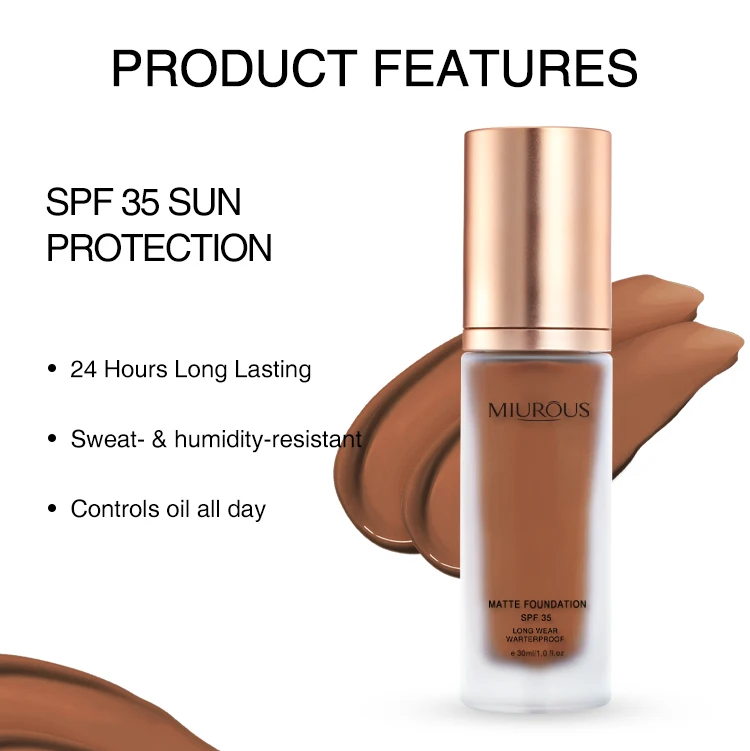 Private Label 100 Vegan Makeup Poreless Spf35 Dewy Foundation Long