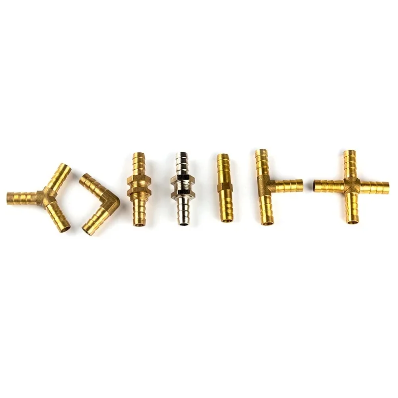Brass Barb Pipe Fitting 2 3 4 Way Connector for 4mm 5mm 6mm 8mm 10mm 12mm 16mm 19mm Hose Copper Pagoda Water Pipe Fittings