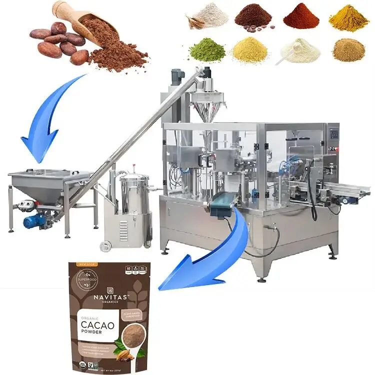 Automatic Premade Zipper Pouch Packaging Chilli Powder/Spice/Coffee Powder Doypack Packing Machine