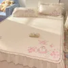 Soft pink flower border