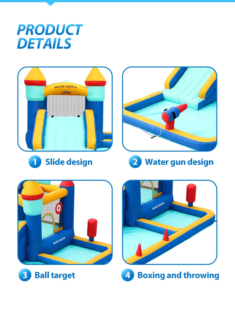 Cheap Outdoor Toys Kids Entertainment Jumping Waterslide Bounce House Inflatables Blow Up Water