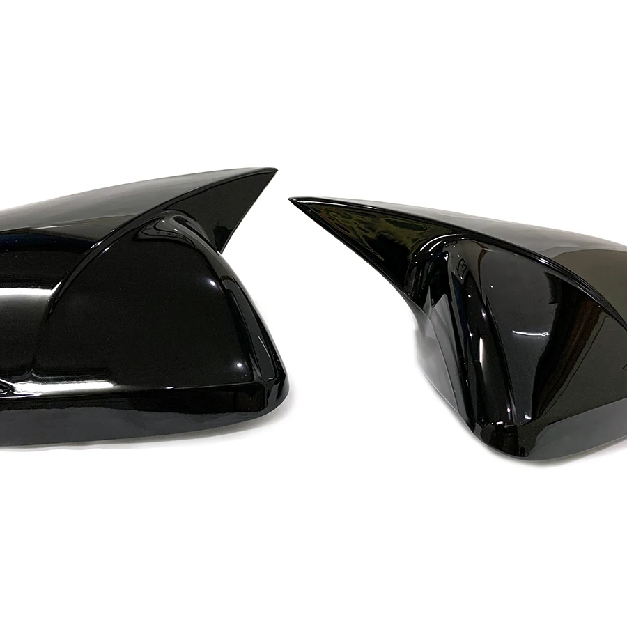 product tiypeor gloss black side mirror cover for hyundai elantra 2016   2020 sticking rearview mirror cover replacement 2017 2018 2019-8