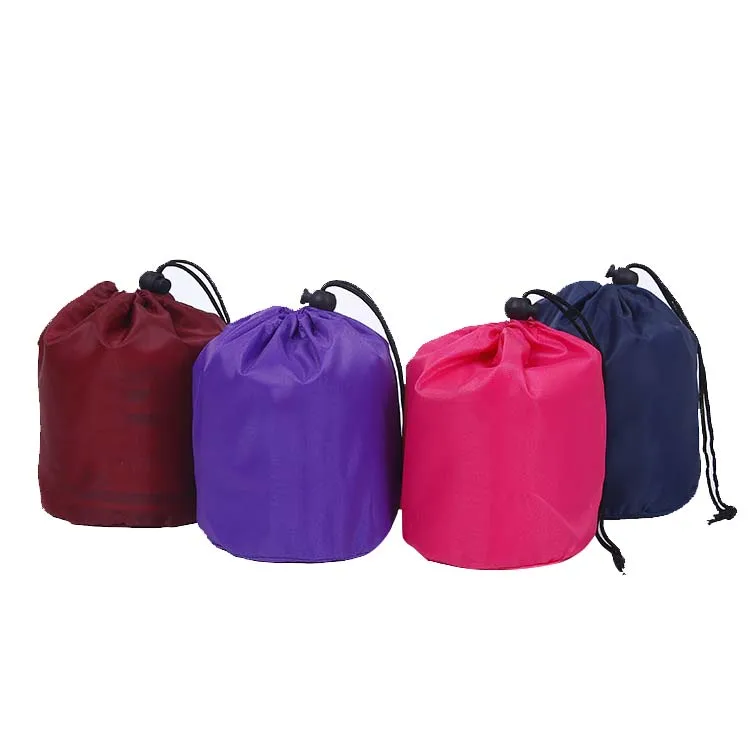 Полиэстеровая нейлоновая косметичка с круглым дном, сумка для макияжа, шнурок