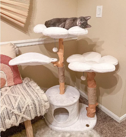 Muebles para mascotas calientes, casa moderna para gatitos, torre de árbol  de madera para gatos, condominio de flores de gatito de lujo, árbol de gato 