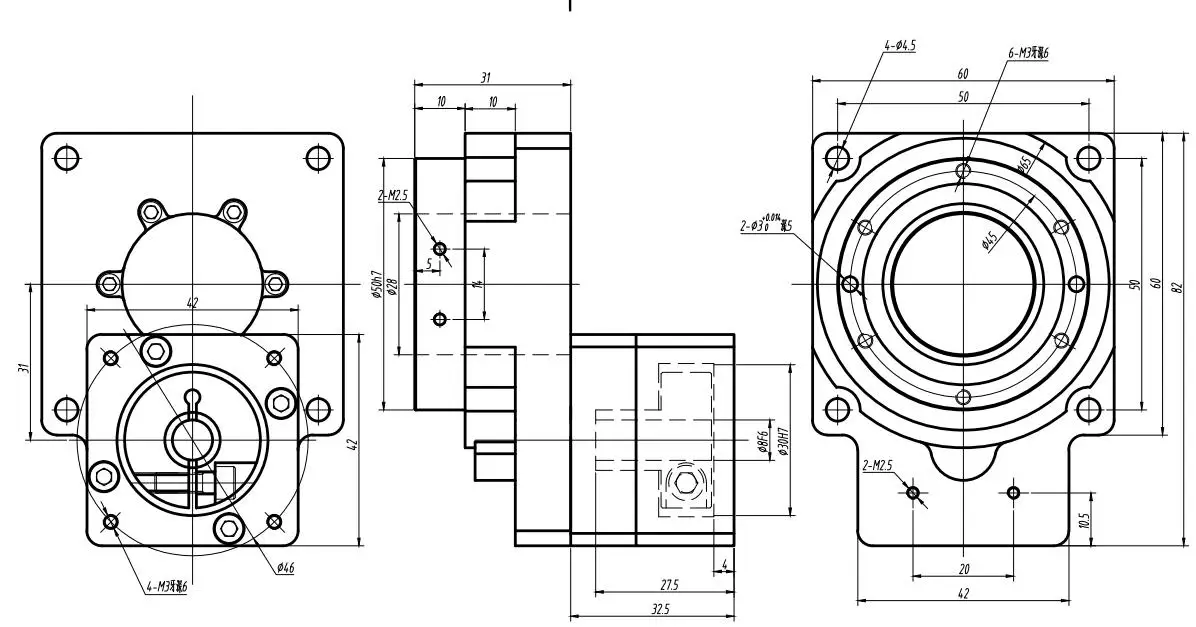 60mm Hollow Rotating Platform Rotary Actuator Hollow Rotary Table Speed ...