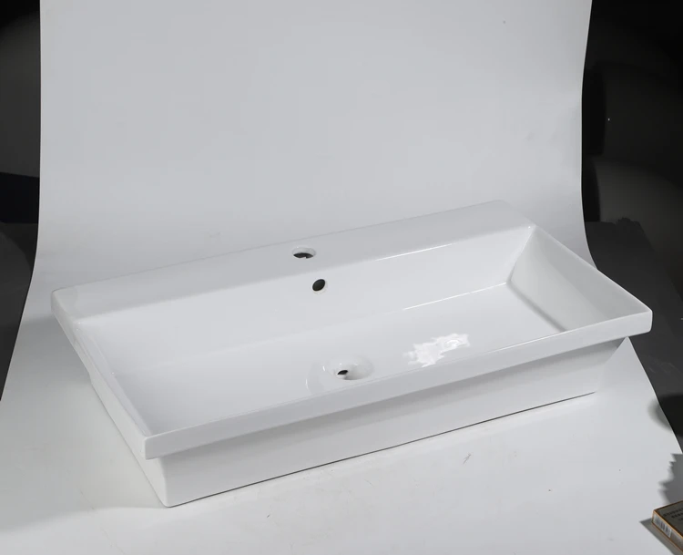 Washroom Countertop Art Basin Ceramic White Color Lavabo Hand Wash Basin Bathroom Vessel Sink