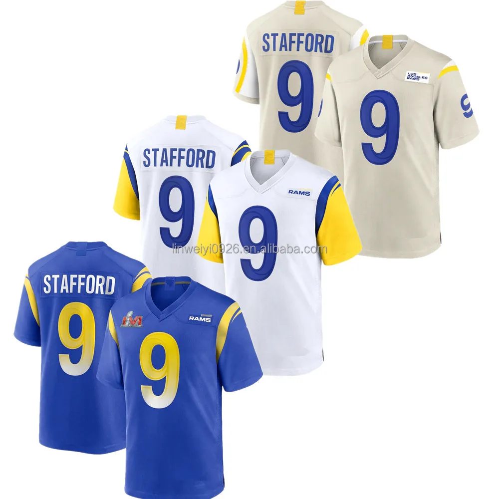 Los Angeles Rams Matthew Stafford #9 Jersey Mens Small Blue New